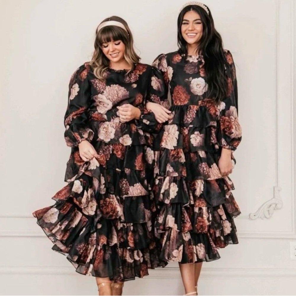JessaKae Floral Ruffle Midi Dress - Picture 6 of 7